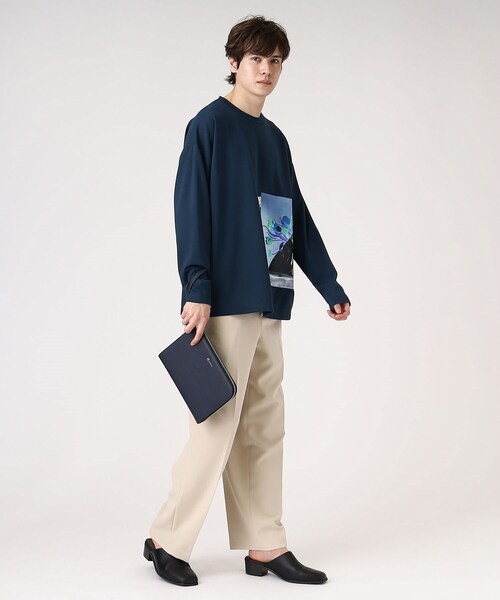 tk.TAKEO KIKUCHI（ティーケータケオキクチ）の「◆サフィアーノPVCクラッチバッグ（クラッチバッグ・メンズ・ブルー系その他/ブラック・00）」の19枚目の写真