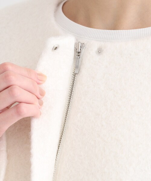 セール】【トレンド◎／ウール混】ループジャージ ノーカラーコート