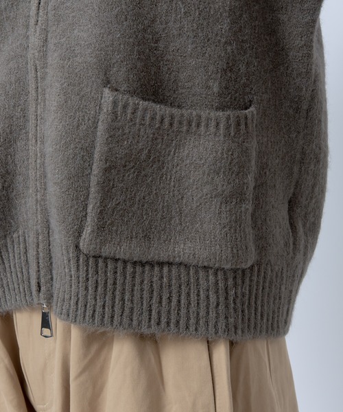 LOSUCA（ロスカ）の「セーラーカラーニット / セーラー ジップ 2WAYファスナー ナチュラル フレンチ 大人カジュアル レトロ ヴィンテージ シティガール（ニット/セーター・レディース・カーキ/オフホワイト/グレー・FREE）」の19枚目の写真