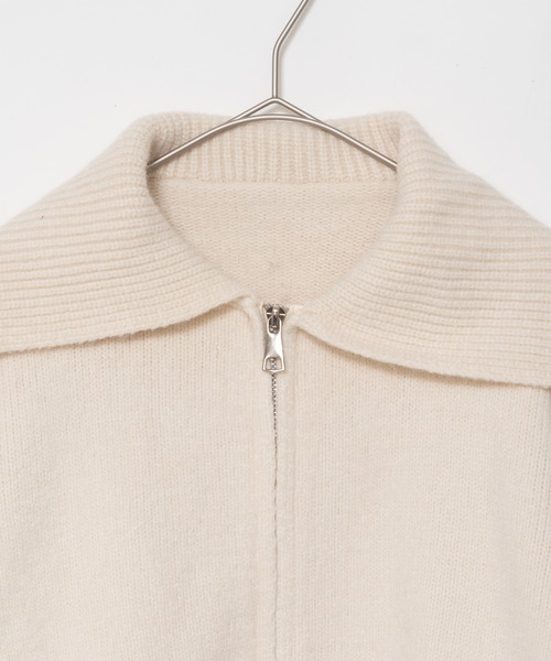 LOSUCA（ロスカ）の「セーラーカラーニット / セーラー ジップ 2WAYファスナー ナチュラル フレンチ 大人カジュアル レトロ ヴィンテージ シティガール（ニット/セーター・レディース・カーキ/オフホワイト/グレー・FREE）」の22枚目の写真