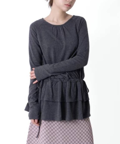 【ダブルフリル】クルーネックワンピース（ワンピース）｜Y2K SYNAPSE FACTORY（ワイツーケー シナプスファクトリー）