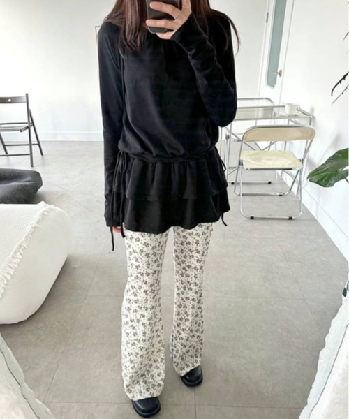 【ダブルフリル】クルーネックワンピース（ワンピース）｜Y2K SYNAPSE FACTORY（ワイツーケー シナプスファクトリー）