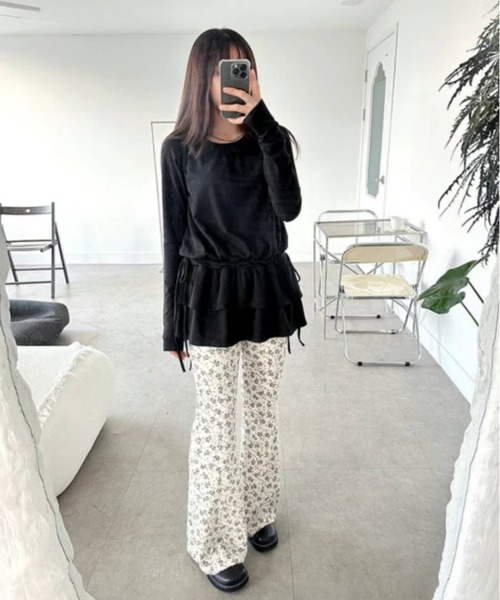 【ダブルフリル】クルーネックワンピース（ワンピース）｜Y2K SYNAPSE FACTORY（ワイツーケー シナプスファクトリー）