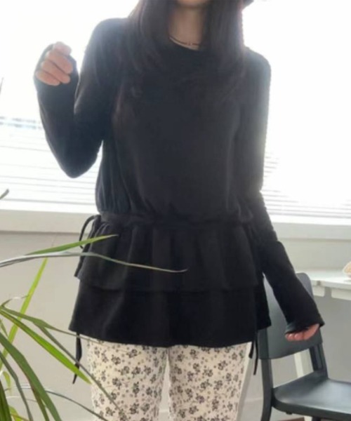 【ダブルフリル】クルーネックワンピース（ワンピース）｜Y2K SYNAPSE FACTORY（ワイツーケー シナプスファクトリー）