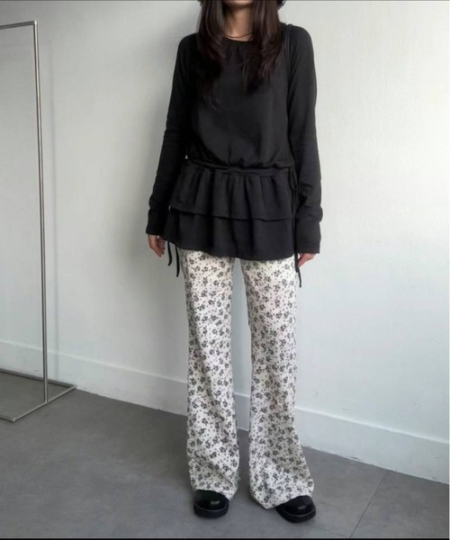 【ダブルフリル】クルーネックワンピース（ワンピース）｜Y2K SYNAPSE FACTORY（ワイツーケー シナプスファクトリー）