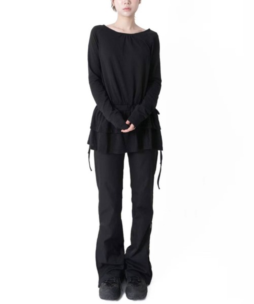 【ダブルフリル】クルーネックワンピース（ワンピース）｜Y2K SYNAPSE FACTORY（ワイツーケー シナプスファクトリー）