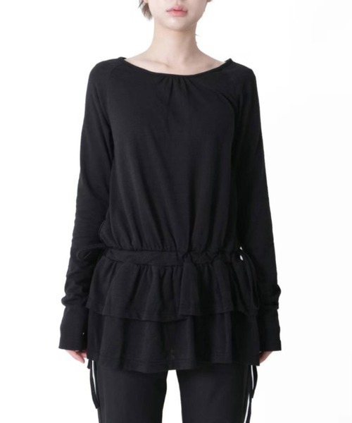 【ダブルフリル】クルーネックワンピース（ワンピース）｜Y2K SYNAPSE FACTORY（ワイツーケー シナプスファクトリー）