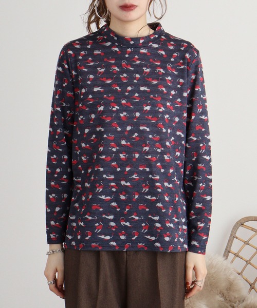 セール】BRODIAEA 接結猫柄プルオーバー（Tシャツ/カットソー