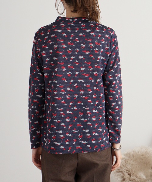 BRODIAEA(ブローディア)の「BRODIAEA 接結猫柄プルオーバー(Tシャツ/カットソー・レディース・モカ/グレー/ブラック/ネイビー・40)」の16枚目の写真