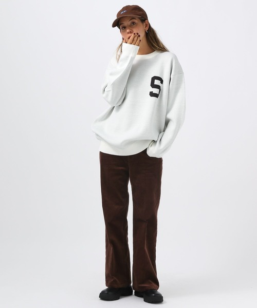 BAYFLOW（ベイフロー）の「[ストレッチ入り!キレイ目にも着用可能]コーデュロイセミフレアパンツ（その他パンツ・レディース・グレイッシュベージュ/グリーン/ブラウン・MEDIUM/SMALL）」の20枚目の写真