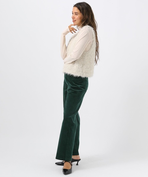 BAYFLOW（ベイフロー）の「[ストレッチ入り!キレイ目にも着用可能]コーデュロイセミフレアパンツ（その他パンツ・レディース・グレイッシュベージュ/グリーン/ブラウン・MEDIUM/SMALL）」の21枚目の写真