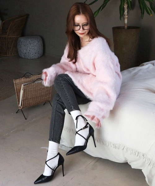 ROYAL PARTY（ロイヤルパーティー）の「コットンキャンディーカーディガン（カーディガン/ボレロ・レディース・ピンク/オフホワイト/グレー・FREE）」の17枚目の写真