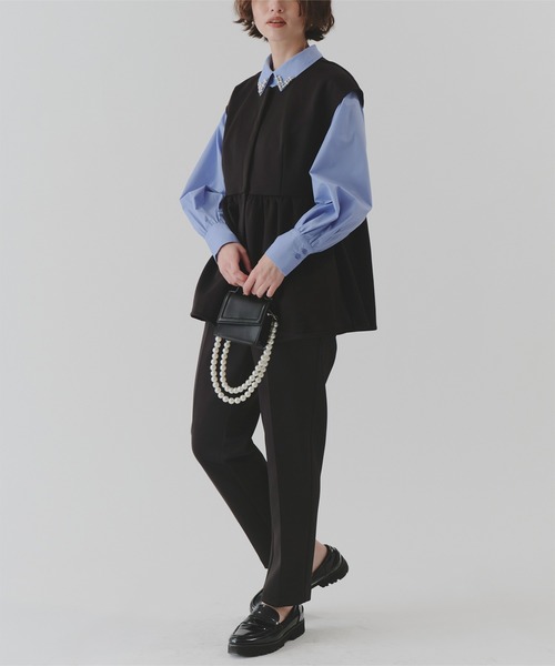 titivate(ティティベイト)の「ストレッチ美脚テーパードパンツ(その他パンツ・レディース・ブラック/ライトベージュ・SP/L/M/S)」の14枚目の写真