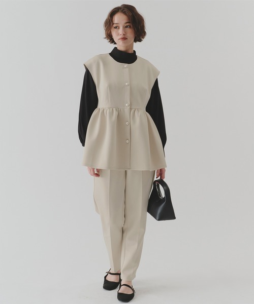 titivate(ティティベイト)の「ストレッチ美脚テーパードパンツ(その他パンツ・レディース・ブラック/ライトベージュ・SP/L/M/S)」の18枚目の写真