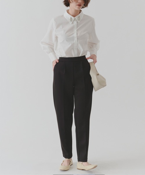 titivate(ティティベイト)の「ストレッチ美脚テーパードパンツ(その他パンツ・レディース・ブラック/ライトベージュ・SP/L/M/S)」の11枚目の写真