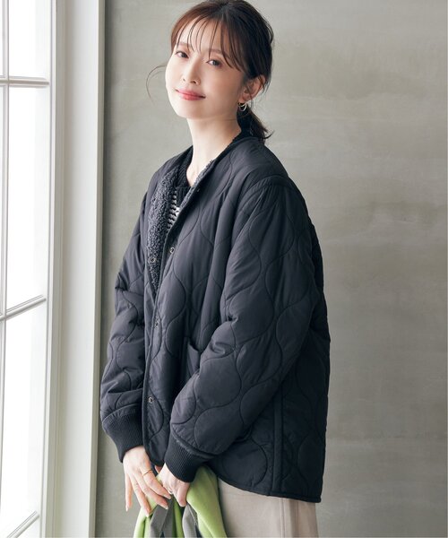 ikka（イッカ）の「【2WAY／親子コーデ】キルトボアリバーシブルブルゾン（ブルゾン・レディース・マジェンタ/ライム/ベージュ/ブラック・M/L/S）」の5枚目の写真