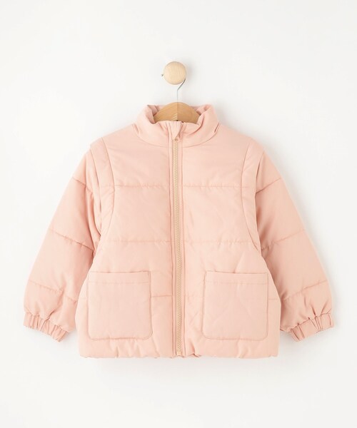 SHOO・LA・RUE（シューラルー）の「◆【110-140cm/撥水/男女兼用】お袖取り外し2WAY中綿ブルゾン（ブルゾン・キッズ・ブラック/ベビーピンク/ブルー系その他・11/12/13/14）」の3枚目の写真