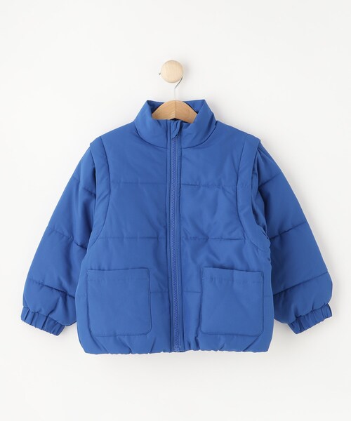 SHOO・LA・RUE（シューラルー）の「◆【110-140cm/撥水/男女兼用】お袖取り外し2WAY中綿ブルゾン（ブルゾン・キッズ・ブラック/ベビーピンク/ブルー系その他・11/12/13/14）」の4枚目の写真