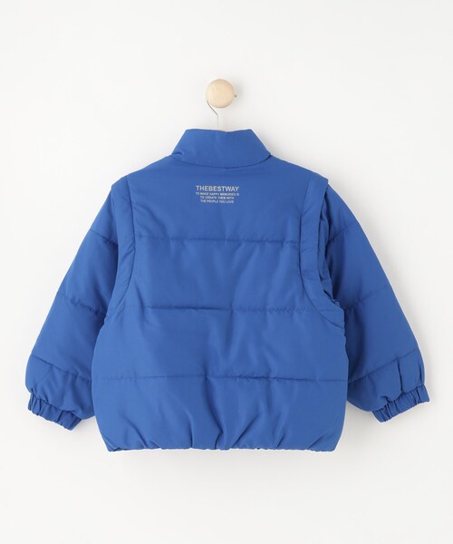 SHOO・LA・RUE（シューラルー）の「◆【110-140cm/撥水/男女兼用】お袖取り外し2WAY中綿ブルゾン（ブルゾン・キッズ・ブラック/ベビーピンク/ブルー系その他・11/12/13/14）」の5枚目の写真