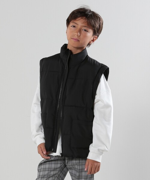 SHOO・LA・RUE（シューラルー）の「◆【110-140cm/撥水/男女兼用】お袖取り外し2WAY中綿ブルゾン（ブルゾン・キッズ・ブラック/ベビーピンク/ブルー系その他・11/12/13/14）」の16枚目の写真