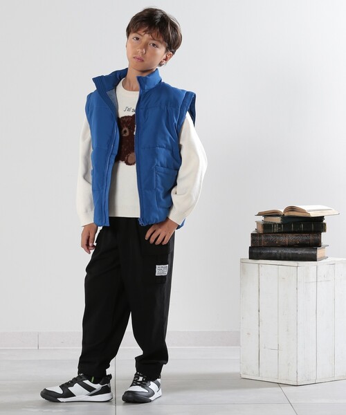 SHOO・LA・RUE（シューラルー）の「◆【110-140cm/撥水/男女兼用】お袖取り外し2WAY中綿ブルゾン（ブルゾン・キッズ・ブラック/ベビーピンク/ブルー系その他・11/12/13/14）」の19枚目の写真