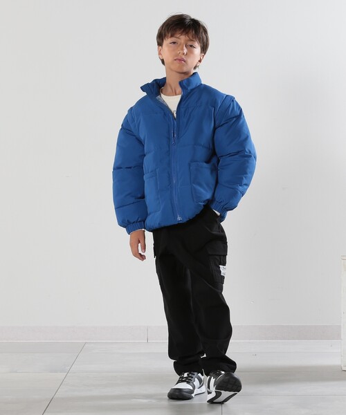 SHOO・LA・RUE（シューラルー）の「◆【110-140cm/撥水/男女兼用】お袖取り外し2WAY中綿ブルゾン（ブルゾン・キッズ・ブラック/ベビーピンク/ブルー系その他・11/12/13/14）」の20枚目の写真