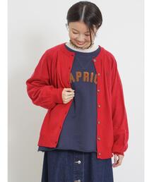 Samansa Mos2 | ウール混リボン刺繍パフスリーブカーディガン(カーディガン/ボレロ)