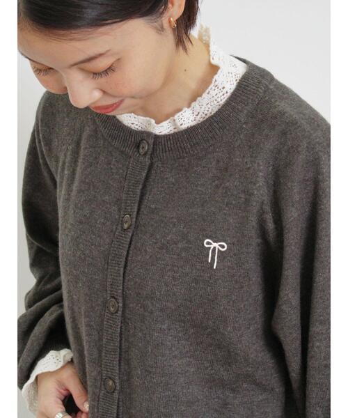 Samansa Mos2（サマンサ モスモス）の「ウール混リボン刺繍