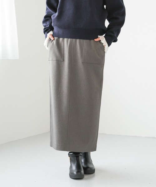 GLOBAL WORK（グローバルワーク）の「お手入れらくらくSET UPIラインスカート/145512（スカート・レディース・杢グレー/モカ/スミクロ・LARGE/MEDIUM）」の12枚目の写真