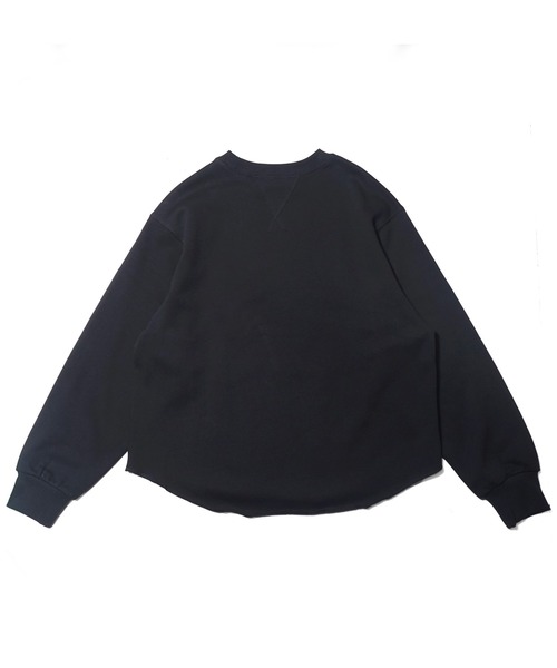 BEN DAVIS（ベンデイビス）の「《BEN DAVIS》 RECYCLE COTTON MIX SWEAT CREW（スウェット・レディース・ブラック/カーキ/オートミール・FREE）」の4枚目の写真