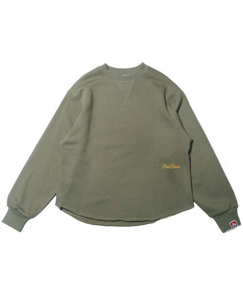 BEN DAVIS（ベンデイビス）の「《BEN DAVIS》 RECYCLE COTTON MIX SWEAT CREW（スウェット・レディース・ブラック/カーキ/オートミール・FREE）」の10枚目の写真