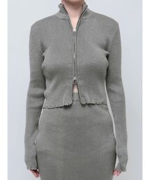 EMODA（エモダ）の「ウォッシュリブジップニット（ニット/セーター）」