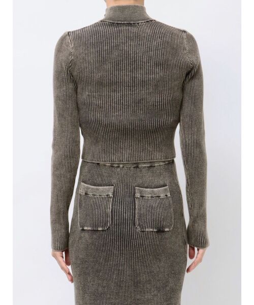 EMODA（エモダ）の「ウォッシュリブジップニット（ニット/セーター・レディース・ブルー/シルバー/ブラック/ピンク/ベージュ・FREE）」の10枚目の写真