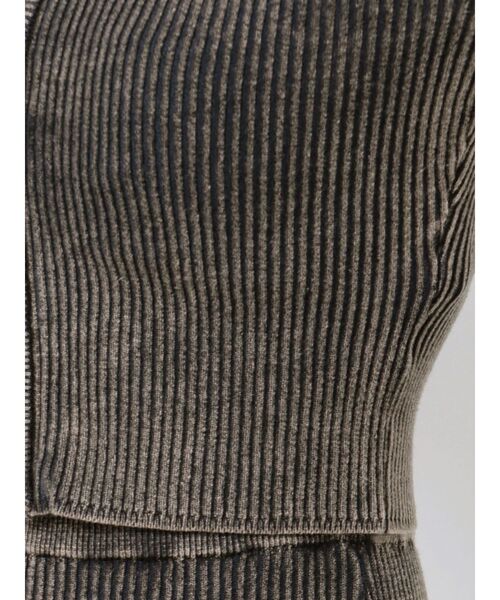 EMODA（エモダ）の「ウォッシュリブジップニット（ニット/セーター・レディース・ブルー/シルバー/ブラック/ピンク/ベージュ・FREE）」の13枚目の写真