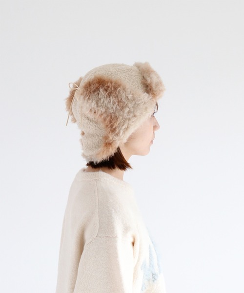 cepo（セポ）の「〈2way〉ファーフライトキャップ（キャップ・レディース・オフホワイト/ブラウン・FREE）」の12枚目の写真