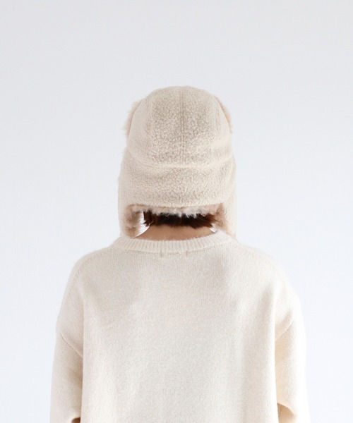 cepo（セポ）の「〈2way〉ファーフライトキャップ（キャップ・レディース・オフホワイト/ブラウン・FREE）」の17枚目の写真