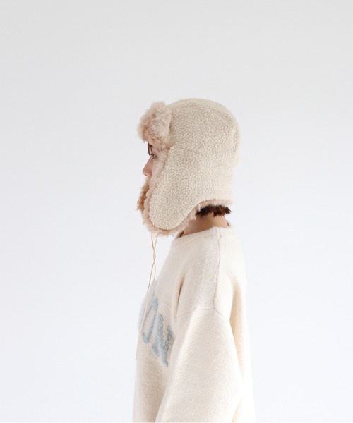 cepo（セポ）の「〈2way〉ファーフライトキャップ（キャップ・レディース・オフホワイト/ブラウン・FREE）」の16枚目の写真