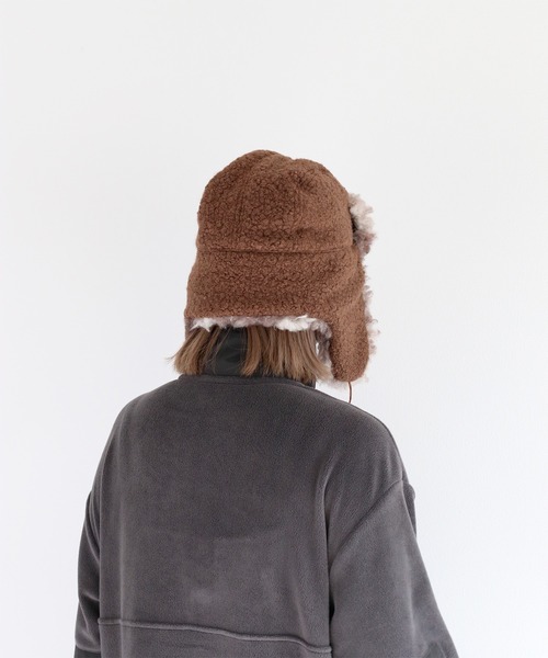 cepo（セポ）の「〈2way〉ファーフライトキャップ（キャップ・レディース・オフホワイト/ブラウン・FREE）」の9枚目の写真