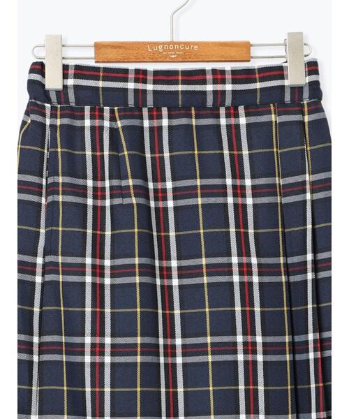Lugnoncure（ルノンキュール）の「◎チェック柄プリーツスカート（スカート・レディース・ネイビー/ブラウン・F）」の13枚目の写真