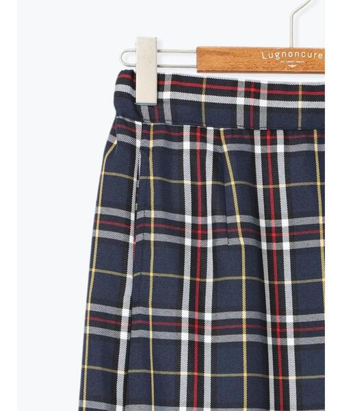 Lugnoncure（ルノンキュール）の「◎チェック柄プリーツスカート（スカート・レディース・ネイビー/ブラウン・F）」の14枚目の写真