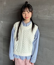 CIAOPANIC TYPY | 【KIDS】ハンドライクケーブルニットベスト(ニット/セーター)