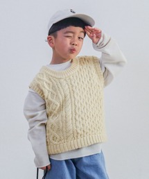 CIAOPANIC TYPY | 【KIDS】ハンドライクケーブルニットベスト(ニット/セーター)