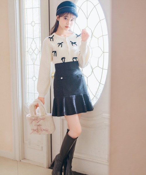 【セール】ヘリンボーンフレアミニスカート（スカート）｜WILLSELECTION（ウィルセレクション）