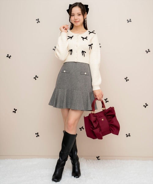 【セール】ヘリンボーンフレアミニスカート（スカート）｜WILLSELECTION（ウィルセレクション）