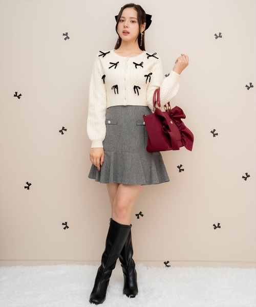 【セール】ヘリンボーンフレアミニスカート（スカート）｜WILLSELECTION（ウィルセレクション）