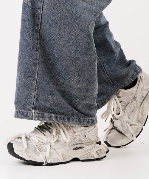 MGV（エムジーヴィー）の「USED加工ダッドスニーカー（スニーカー・メンズ・ブラック/アイボリー/グレー・MEDIUM/LARGE/X-LARGE）」の2枚目の写真