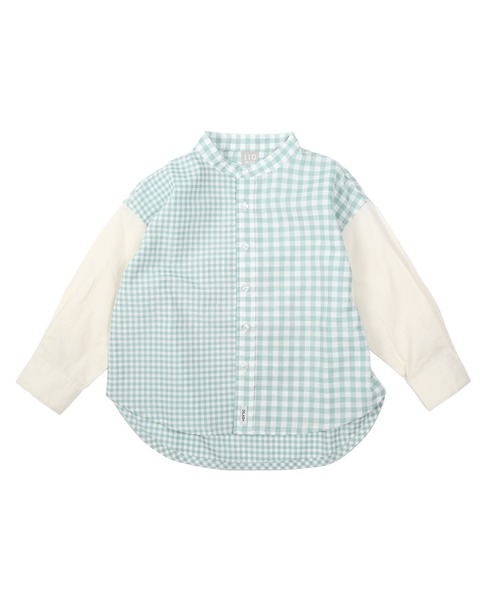 DILASH（ディラッシュ）の「ギンガムチェックシャツ（シャツ/ブラウス・キッズ・ネイビー/ミント/ブラック・140/130/120/110/100/90/80）」の3枚目の写真