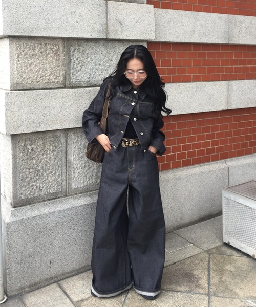 INTER FACTORY(インターファクトリー)の「rinka.ルーズデニム made in INTERFACTORY(デニムパンツ・レディース・グレー/ブルー・LARGE/MEDIUM)」の10枚目の写真