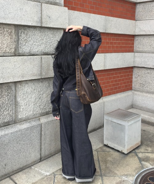 INTER FACTORY(インターファクトリー)の「rinka.ルーズデニム made in INTERFACTORY(デニムパンツ・レディース・グレー/ブルー・LARGE/MEDIUM)」の16枚目の写真