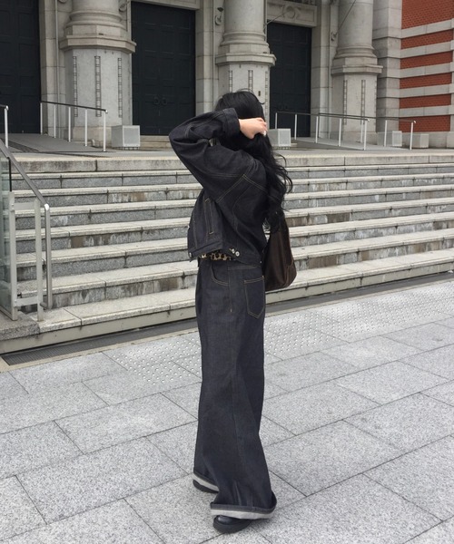 INTER FACTORY(インターファクトリー)の「rinka.ルーズデニム made in INTERFACTORY(デニムパンツ・レディース・グレー/ブルー・LARGE/MEDIUM)」の22枚目の写真